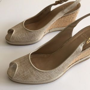 Stuart Weitzman Women’s Glazed Woven Wedge Sandal